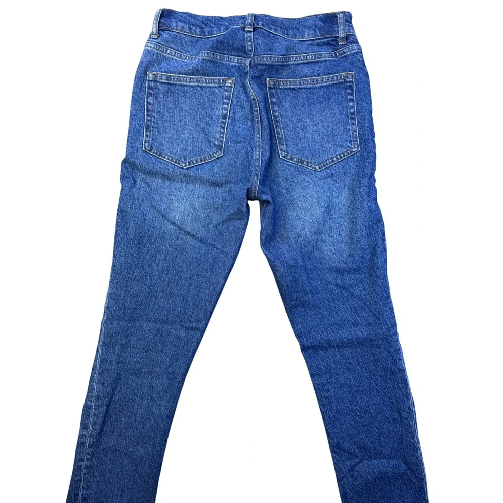 Reformation Jeans Serena High Rise Skinny Crop Medium Wash Size 26 Button Fly - Picture 9 of 13